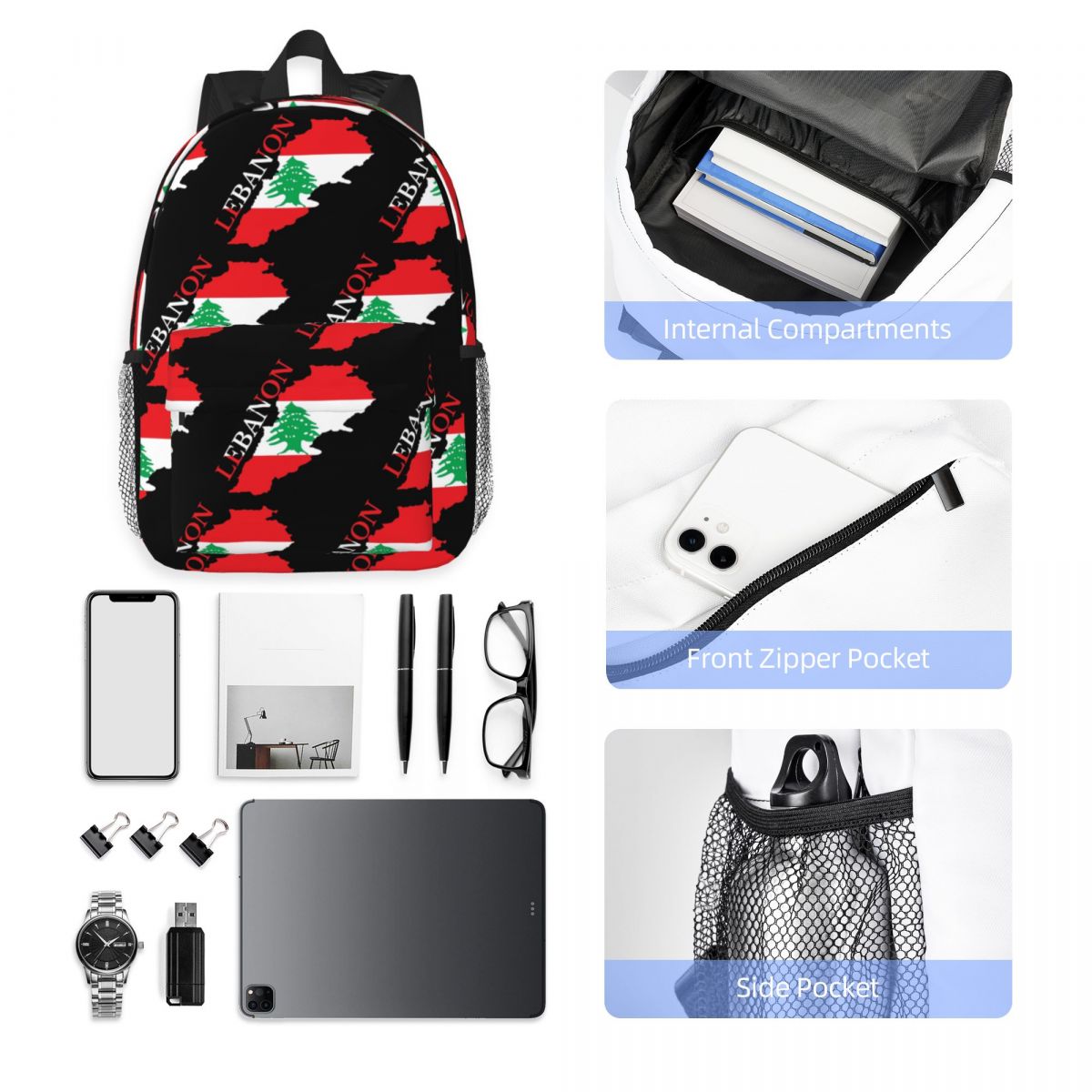 Women Bags Lebanon - Sac à dos avec carte du