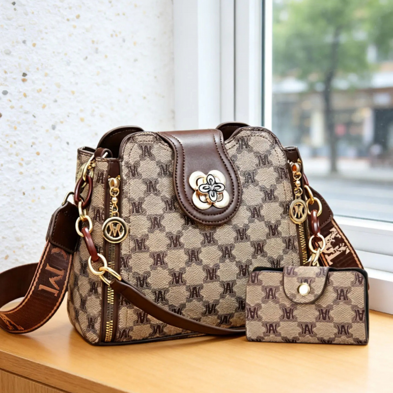 Women Bags For Work - Sac à bandoulière vintage imprimé, sac