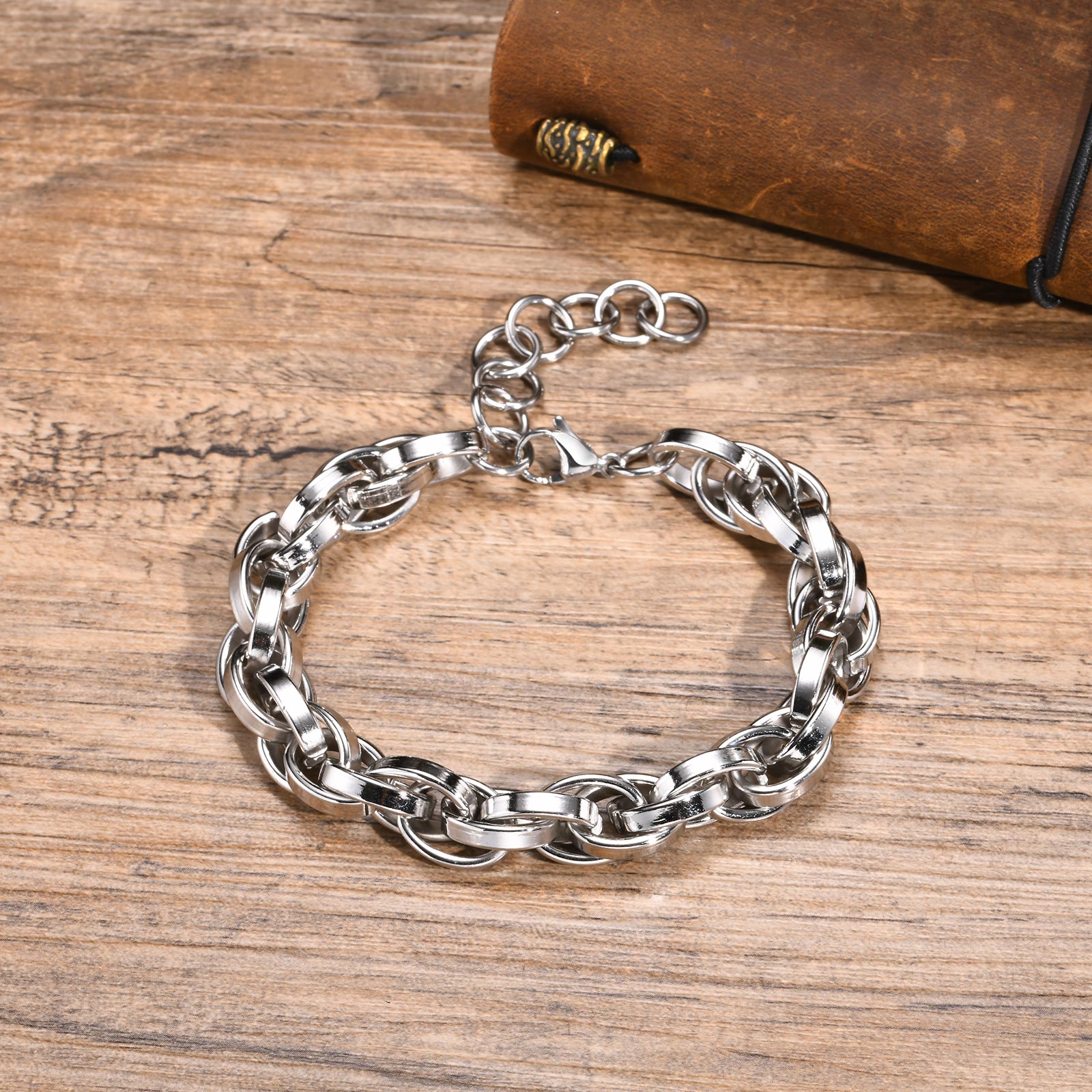 Women Bags Price - Bracelets minimalistes à maillons en argent