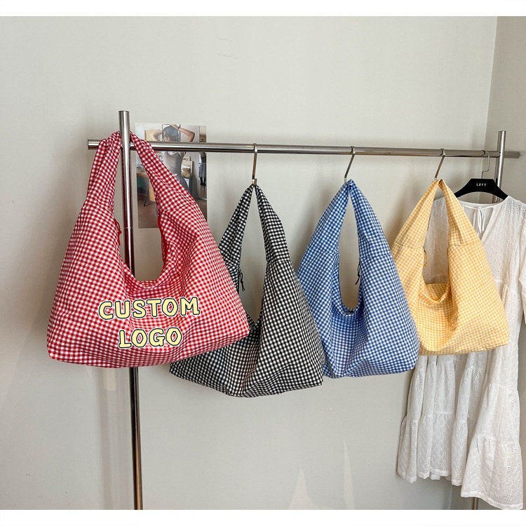 Hobo Bag Slouchy - Sac à bandoulière personnalisé en gingham