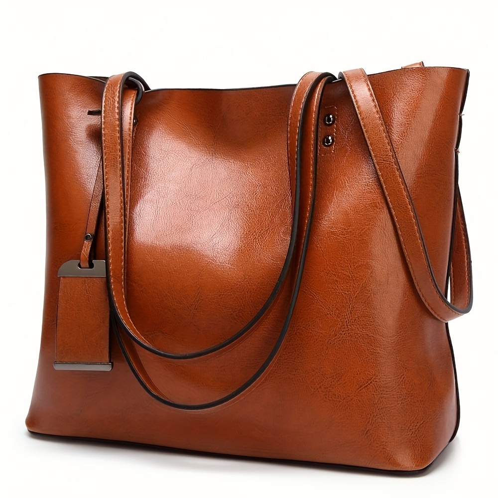 Women Bags For Work - Sac à main fourre-tout en cuir