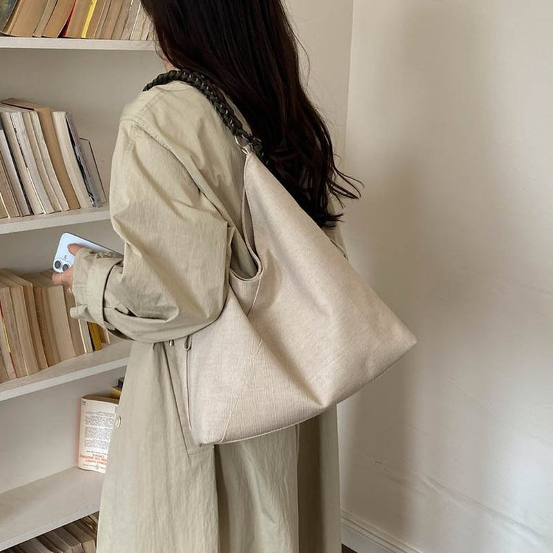 Sac hobo côtelé crème pour fem - Hobo Bag Slouchy avis et prix