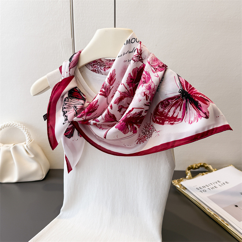 Foulard carré en soie motif pa - Women'S Vegan Bags avis et prix