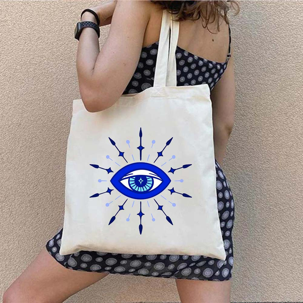 Sac en toile imprimé œil grec  - Women Bags For Work avis et prix