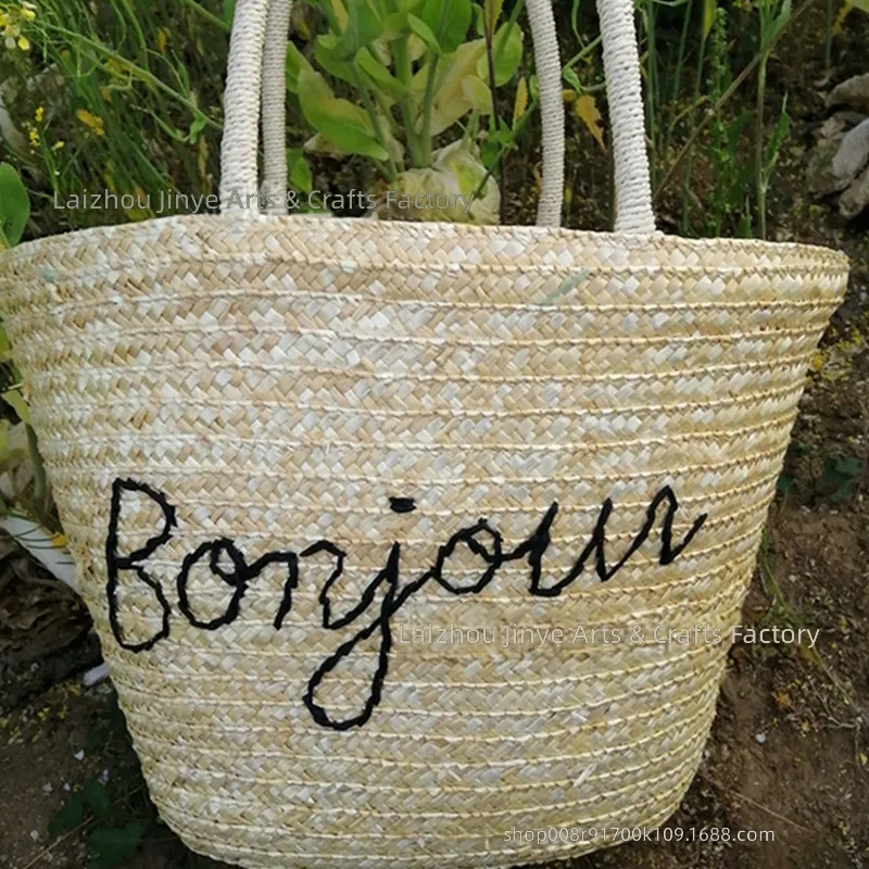 Sac seau en paille de blé tres - Women Bags Large avis et prix