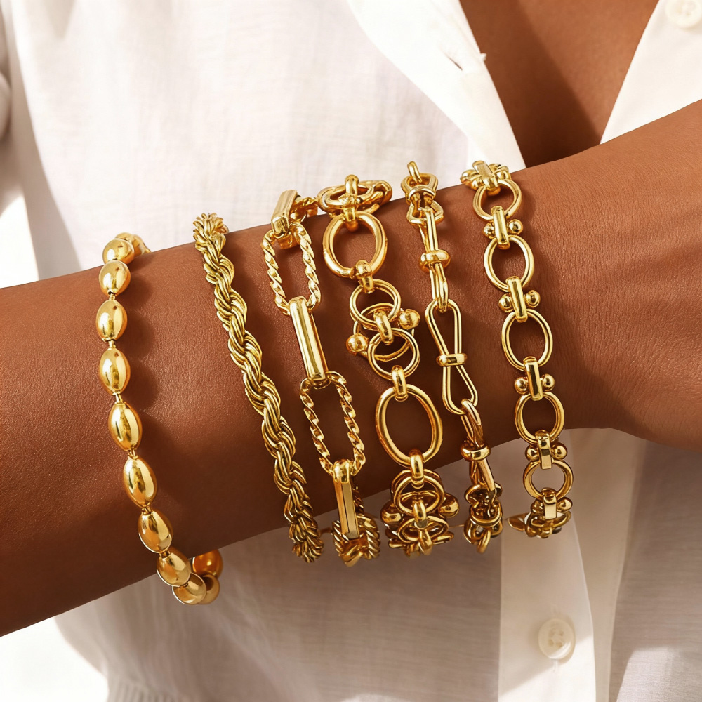 Bracelet à chaîne épaisse plaq - Women Bags Price avis et prix