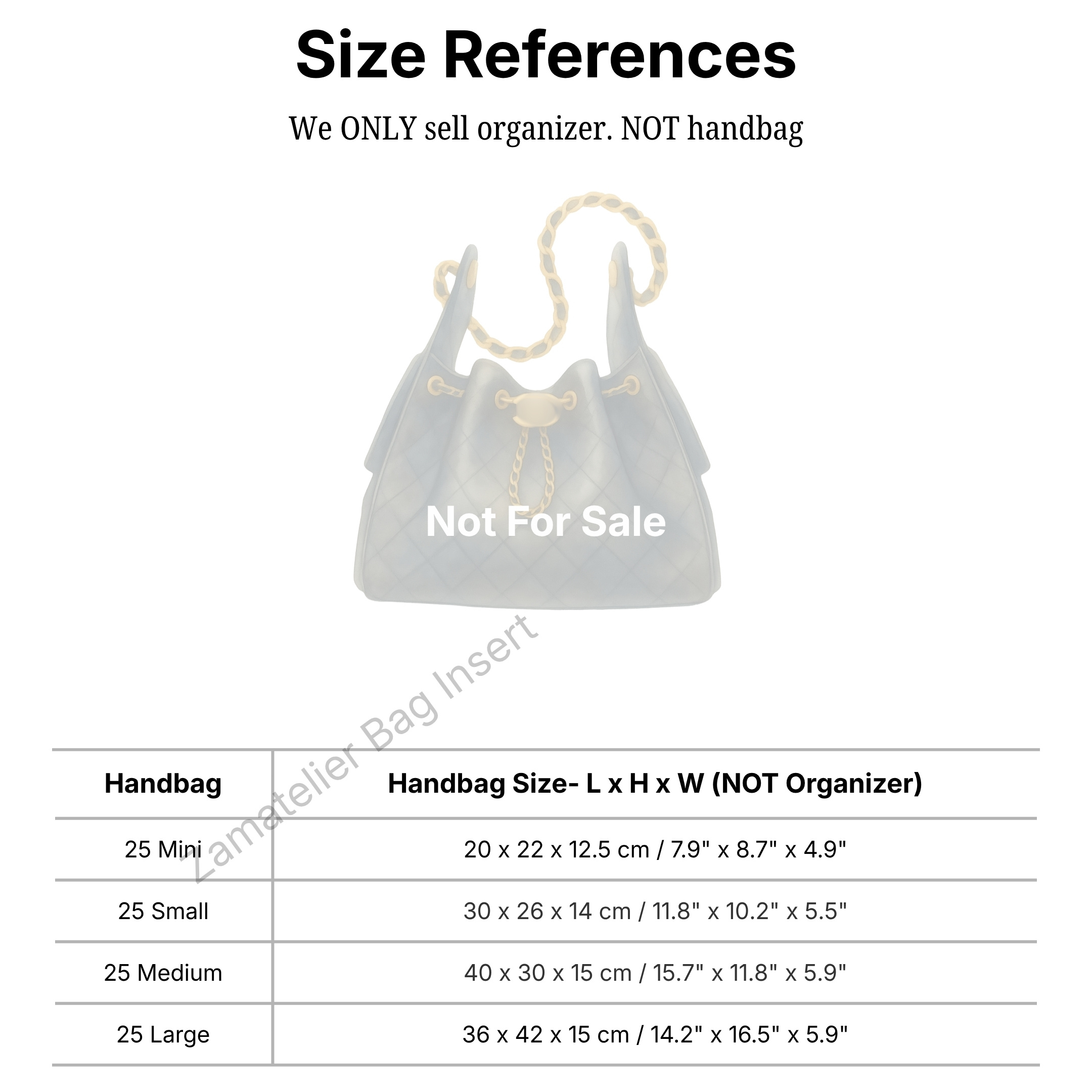 Insert en soie sur mesure pour - Women Bags Large avis et prix