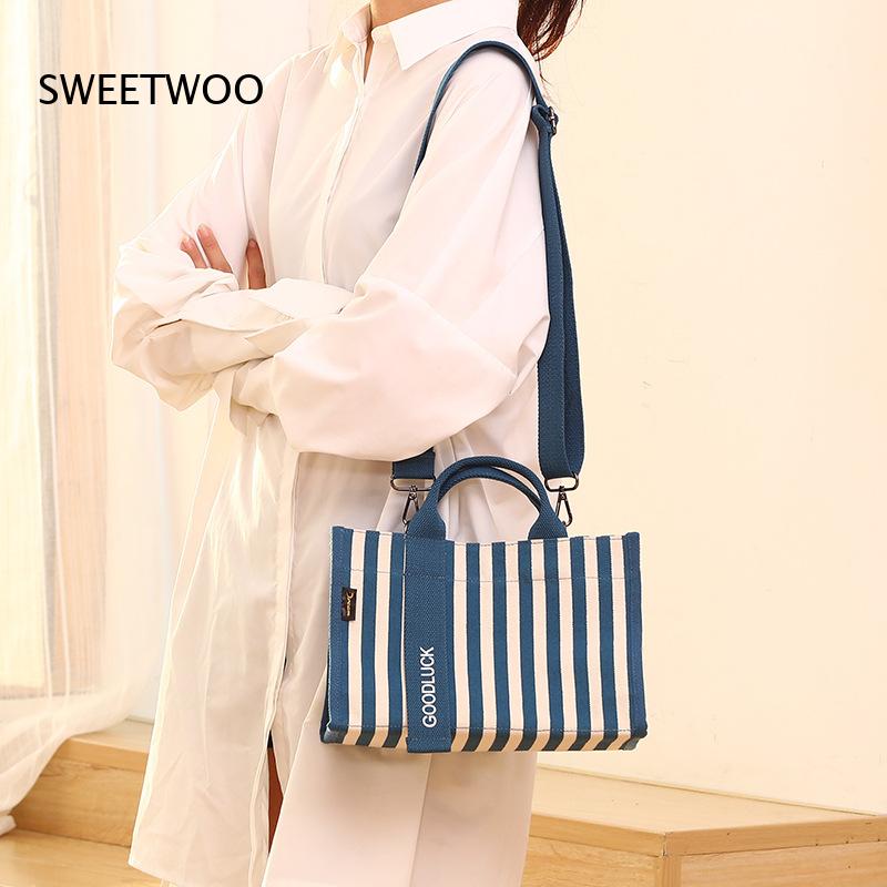 Sac fourre-tout en toile à ray - Women Hand Bags For Office avis et prix