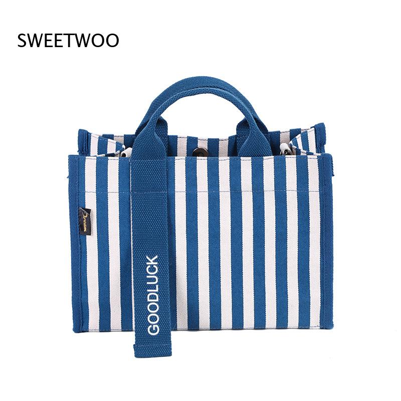 Sac fourre-tout en toile à ray - Women Hand Bags For Office avis et prix
