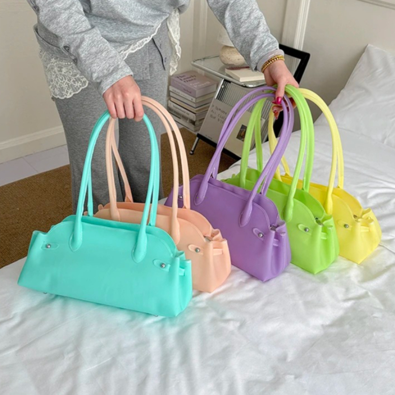 Sac à main en PVC uni à poigné - Women Hand Bags For Office avis et prix
