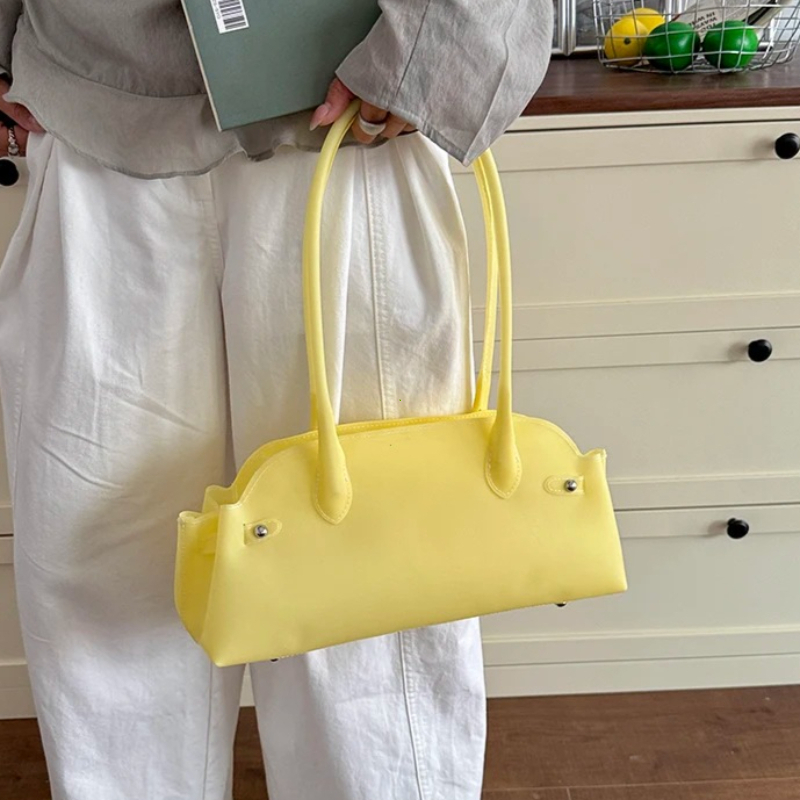 Sac à main en PVC uni à poigné - Women Hand Bags For Office avis et prix