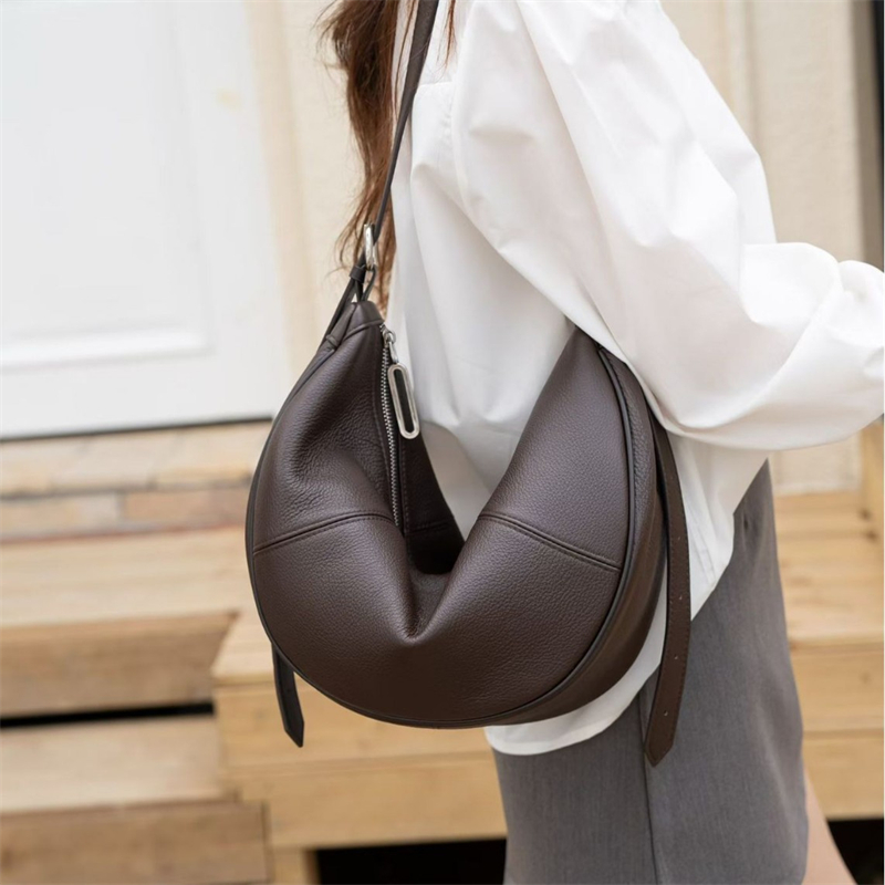 Sac Hobo Demi-Lune en Cuir Vér - Women Bags For Work avis et prix