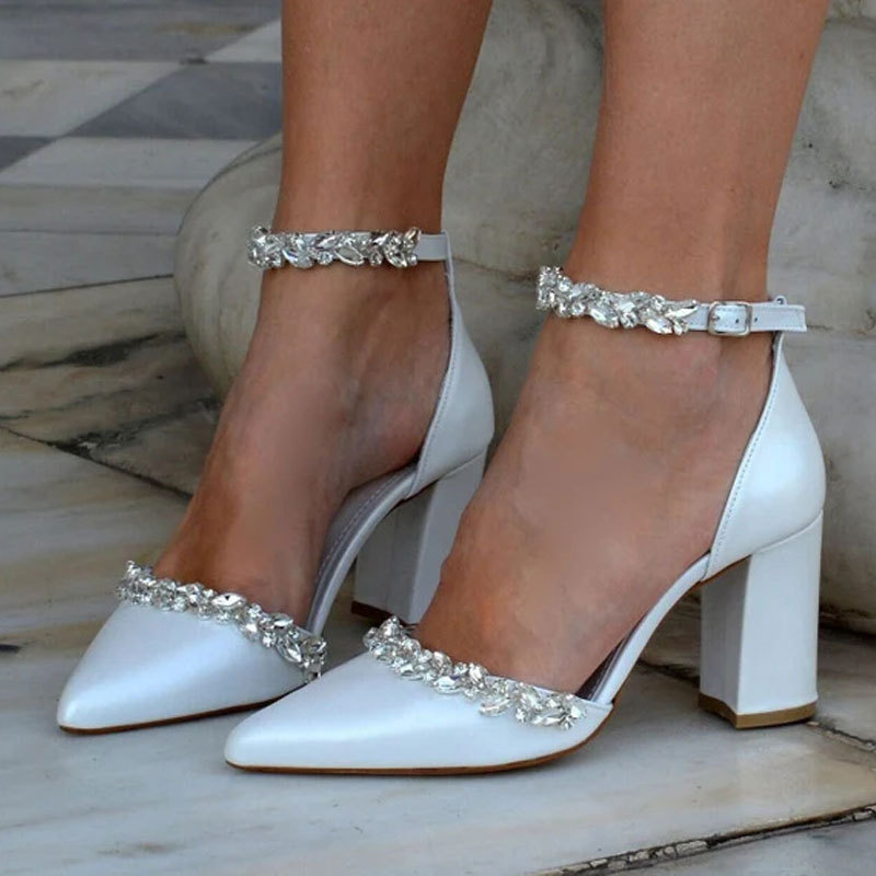 Talon haut pointu talon épais  - Women Bags And Shoes avis et prix