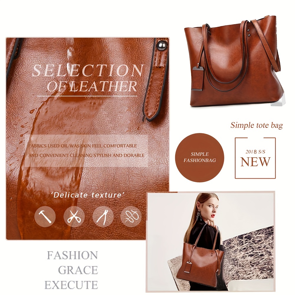 Sac à main fourre-tout en cuir - Women Bags For Work avis et prix